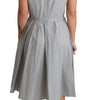Dolce & Gabbana Gray Polka Dotted Cotton A-Line Dress