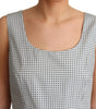 Dolce & Gabbana Gray Polka Dotted Cotton A-Line Dress