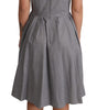 Dolce & Gabbana Blue Beige Geometric Cotton A-Line Dress
