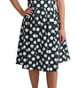 Dolce & Gabbana Green Polka Dotted Cotton A-Line Dress