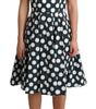 Dolce & Gabbana Green Polka Dotted Cotton A-Line Dress