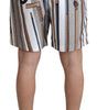 Short de bain élégant blanc multicolore Dolce &amp; Gabbana