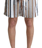 Short de bain élégant blanc multicolore Dolce &amp; Gabbana