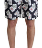 Dolce & Gabbana Multicolor Card Deck Printed Swim Trunks
