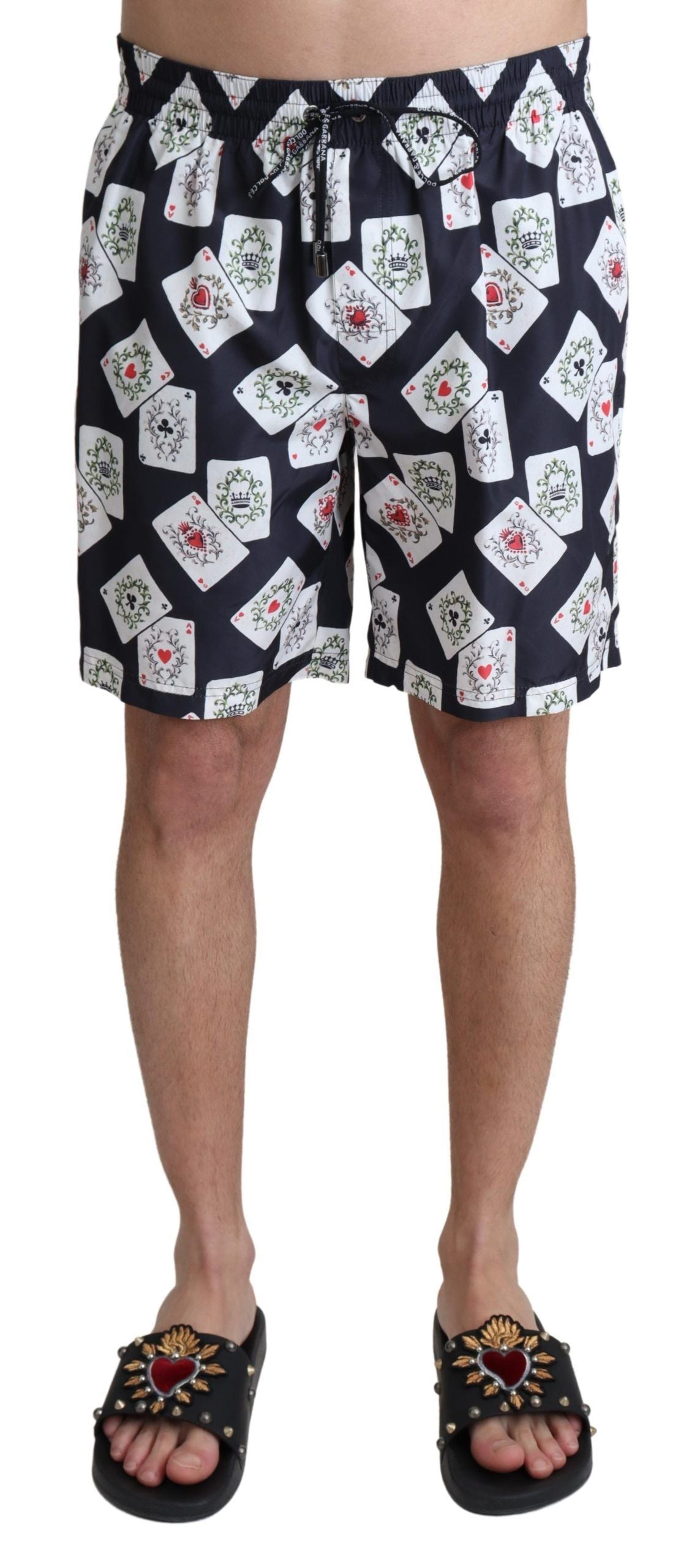 Maillot de bain imprimé cartes multicolores Dolce &amp; Gabbana