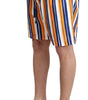 Dolce & Gabbana Multicolor Striped Swim Shorts Trunks