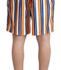 Dolce & Gabbana Multicolor Striped Swim Shorts Trunks