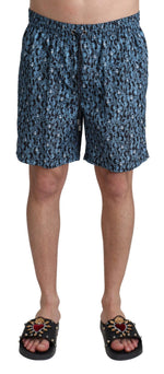 Maillot de bain bleu chic à cordon de serrage Dolce & Gabbana