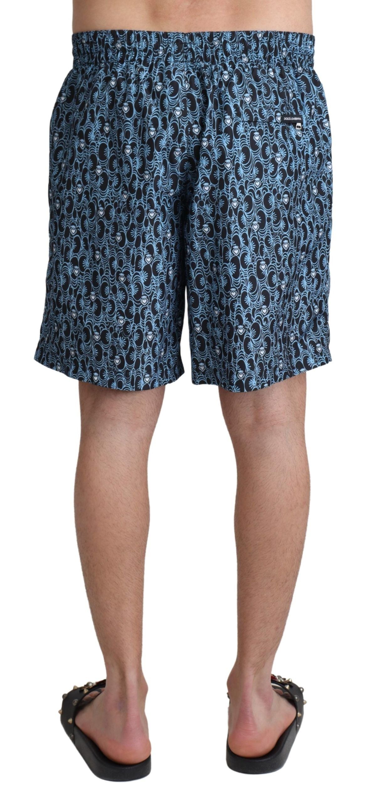 Maillot de bain bleu chic à cordon de serrage Dolce & Gabbana