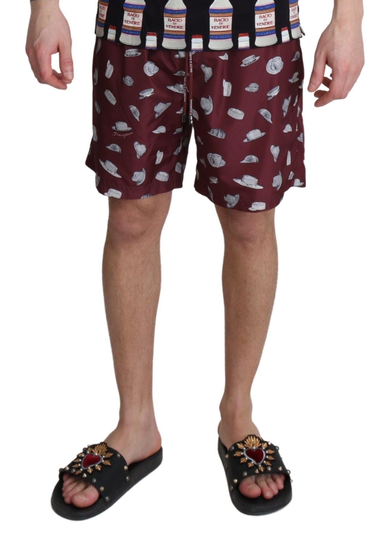 Dolce & Gabbana - Élégant short de plage marron