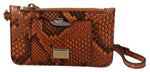 Dolce &amp; Gabbana Élégante pochette en cuir à motif python