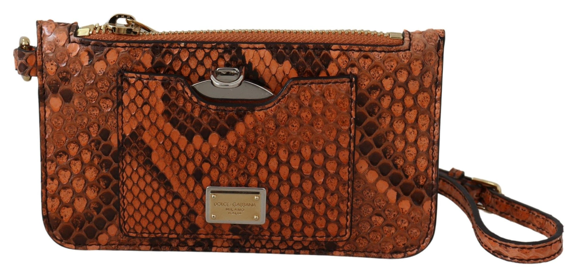 Dolce &amp; Gabbana Élégante pochette en cuir à motif python