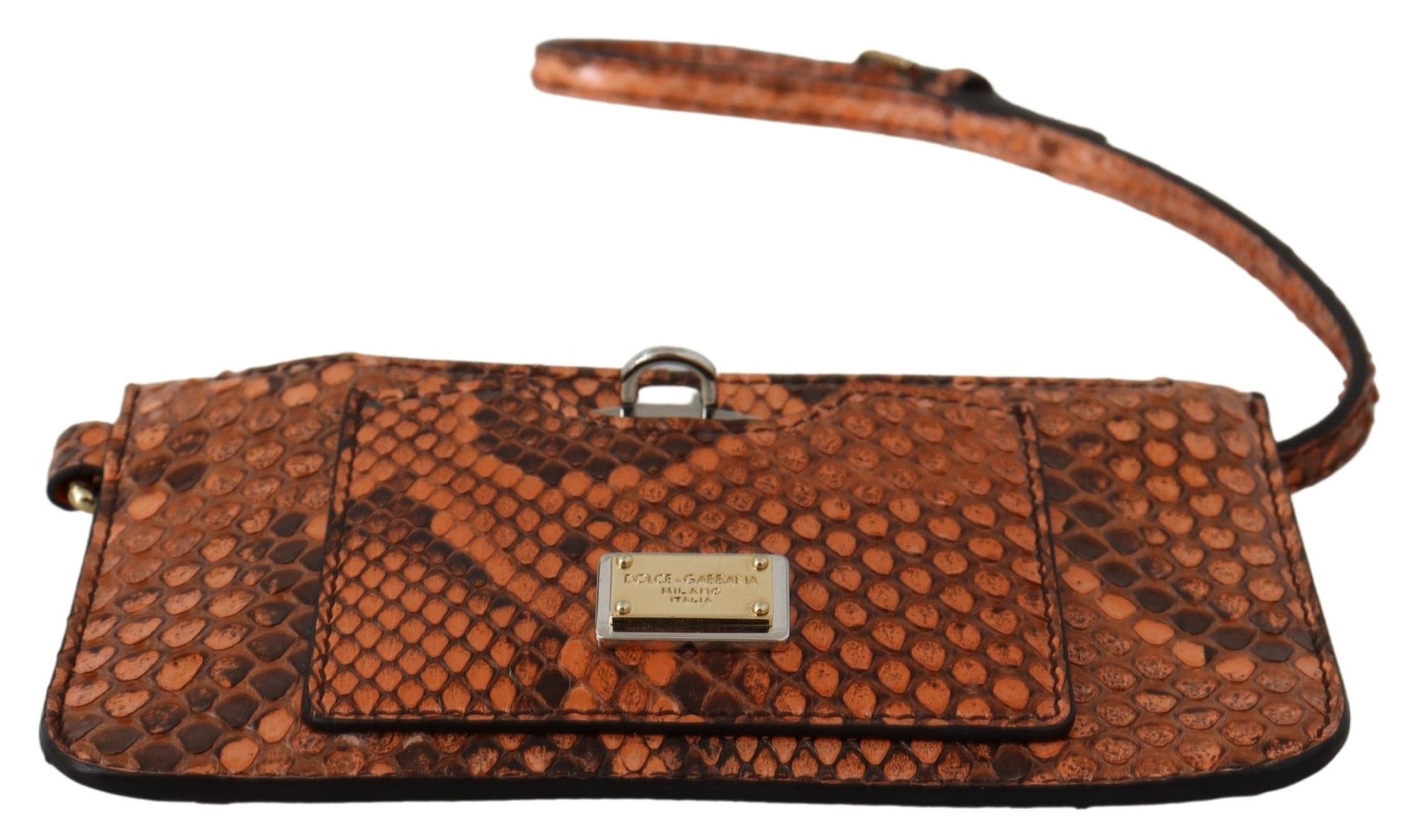 Dolce &amp; Gabbana Élégante pochette en cuir à motif python
