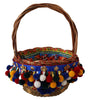 Dolce & Gabbana Multicolor Cotton Embellished Agnese Basket Tote Bag