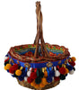Dolce & Gabbana Multicolor Cotton Embellished Agnese Basket Tote Bag