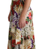 Dolce & Gabbana Print Silk Stretch One Shoulder Dress Floral