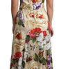 Dolce & Gabbana Print Silk Stretch One Shoulder Dress Floral