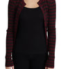 Dolce & Gabbana Black Red Striped Viscose Cardigan Sweater