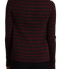 Dolce & Gabbana Black Red Striped Viscose Cardigan Sweater