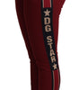 Dolce & Gabbana Red DG Star Striped Skinny Cotton Pant