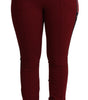 Dolce & Gabbana Red DG Star Striped Skinny Cotton Pant
