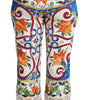 Dolce &amp; Gabbana Majolica High Waist Cropped Trousers