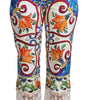 Dolce &amp; Gabbana Majolica High Waist Cropped Trousers