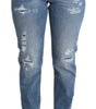 Dolce &amp; Gabbana Chic High-Waisted Tattered Skinny Jeans