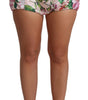Dolce &amp; Gabbana Chic Pink Floral High-Waist Hot Pants