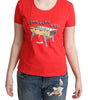 Moschino Chic Red Cotton Tee with Playful Print