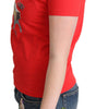 Moschino Chic Red Cotton Tee with Playful Print