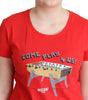 Moschino Chic Red Cotton Tee with Playful Print