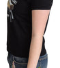 Moschino Chic Black Cotton Tee with Playful Print