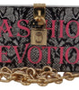 Dolce & Gabbana Gray Fashion Devotion Clutch Plexi SICILY BOX Purse