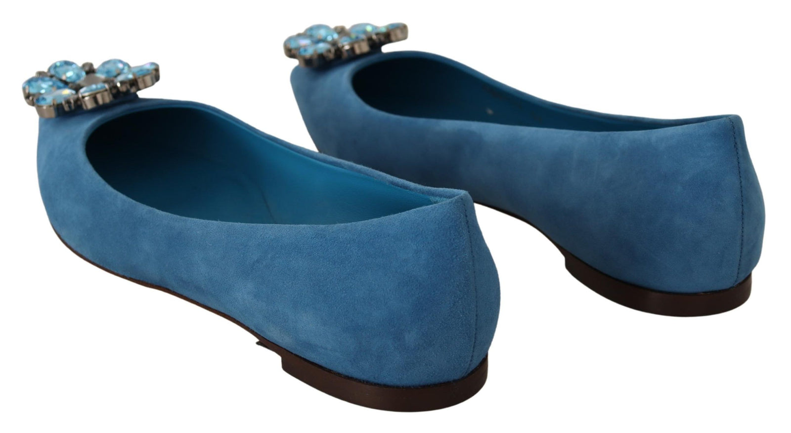 Dolce & Gabbana Élégantes ballerines en daim ornées de cristaux