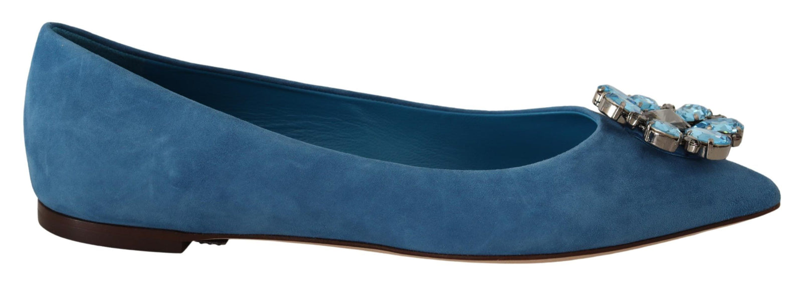 Dolce & Gabbana Élégantes ballerines en daim ornées de cristaux