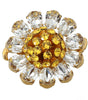 Dolce & Gabbana Crystal Flower Statement Ring Size US 7.5