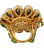 Dolce & Gabbana Crystal Flower Statement Ring Size US 7.5