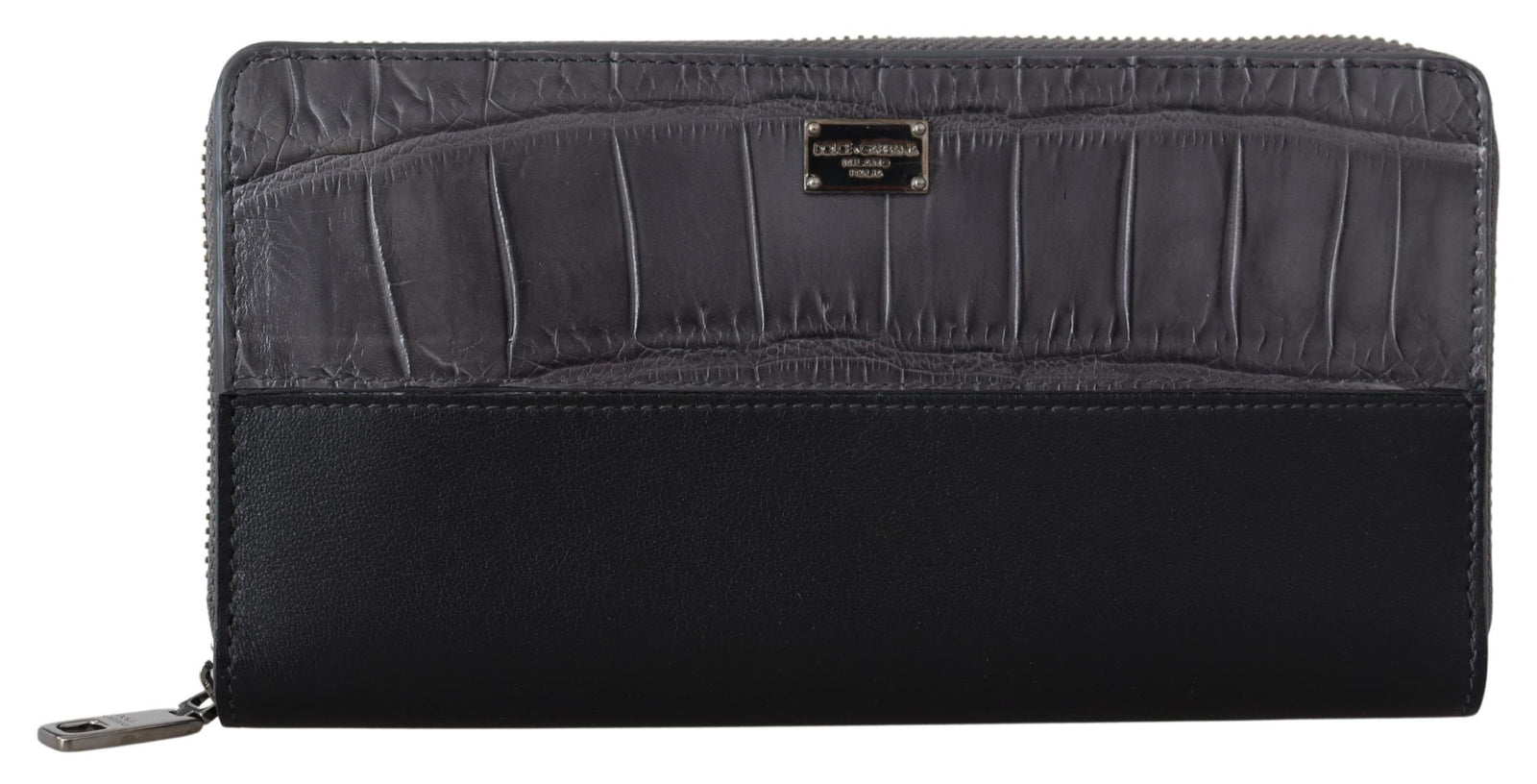 Portefeuille zippé élégant en cuir texturé Dolce & Gabbana