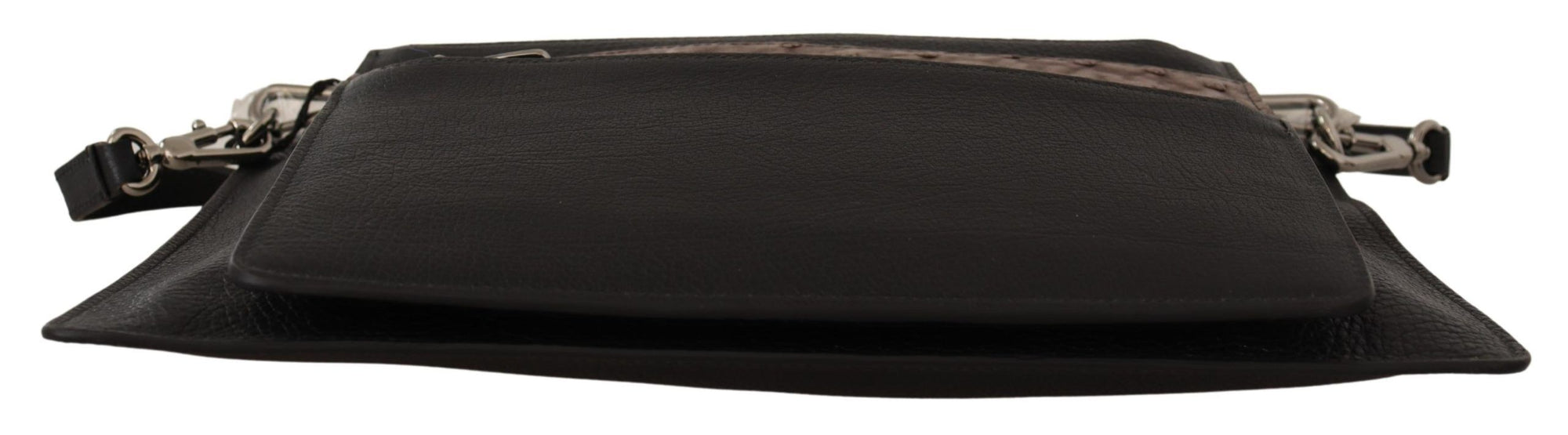 Dolce & Gabbana Élégant sac bandoulière en cuir noir