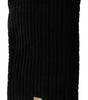 Dolce & Gabbana Black Velvet Quilt Drawstring Logo Plaque Pouch Bag