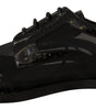 Dolce & Gabbana Elegant Gold-Trimmed Black Oxford Lace-Ups