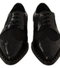 Dolce & Gabbana Elegant Gold-Trimmed Black Oxford Lace-Ups