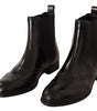 Dolce & Gabbana Elegant Black Ankle Wingtip Oxford Boots