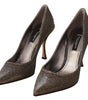Dolce & Gabbana Elegant Silver Heels Pumps Classic