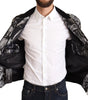 Dolce & Gabbana Black Silver Puppi Motive Bomber Jacket