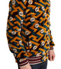 Dolce & Gabbana Multicolor Velvet DG Logo Mens Sweater Jacket