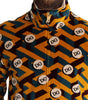 Dolce & Gabbana Multicolor Velvet DG Logo Mens Sweater Jacket