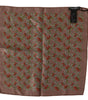 Dolce & Gabbana Brown Carrots Print Silk Handkerchief