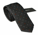Dolce &amp; Gabbana Elegant Gray Patterned Silk Blend Neck Tie
